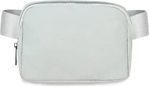 Vista 9 de Riñonera unisex con correa ajustable, bolsa de cintura pequeña, Negro -, Fifteen Riñonera