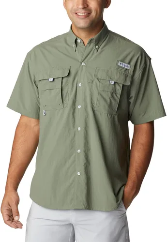 Vista 47 de Columbia - Camisa de pesca Bahama II, línea PFG, con factor de protección ultravioleta (FPU) 30, de manga corta, para hombre. azul (Vivid Blue)