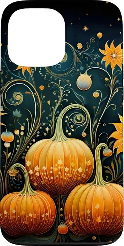 Vista 24 de Pumpkins - Carcasa para iPhone 17, diseño floral de otoño