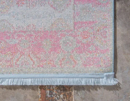 Vista 9 de Unique Loom Baracoa Collection Bright Tones Border - Alfombra tradicional vintage rectangular de 2 pies 2 pulgadas x 3 pies 0 pulgadas, azul/rosa