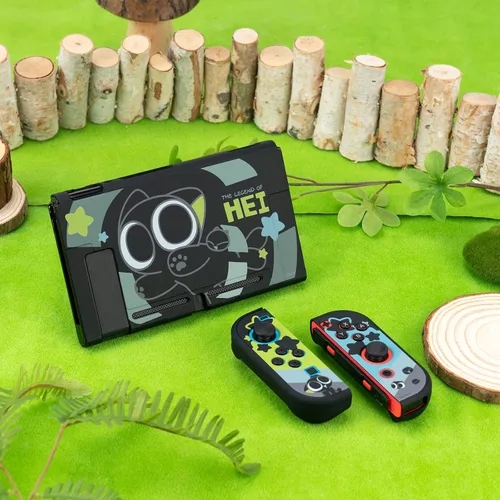 Vista 7 de GeekShare Funda protectora delgada compatible con Nintendo Switch y Joy-Con - Absorción de golpes y arañazos - La serie HEI