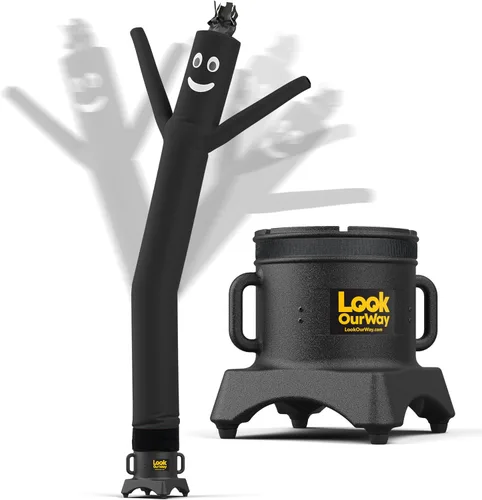 Vista 28 de LookOurWay Air Dancers - Hombre inflable de baile alocado de 7 pies de altura con soplador Sky Dancer - Hombre bailando publicitario inflable negro