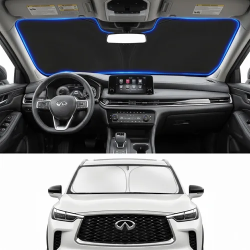 Vista 122 de Parasol para parabrisas para BMW X1 E84 2016-2024 2025, accesorios – Cubierta de parasol para parabrisas de ventana delantera, ajuste personalizado