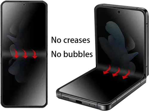 Vista 3 de Protector de pantalla interior antirreflejo antiespía para Moto Razr 2025/Moto Razr 2024 Privacidad Mate Exterior Protector de Pantalla Suave