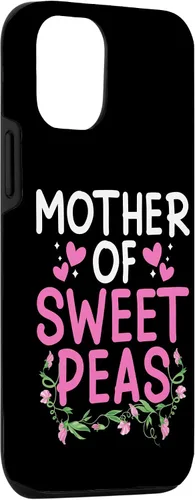 Vista 3 de iPhone 15 Madre del dueño de los guisantes dulces divertido caso de guisantes dulces