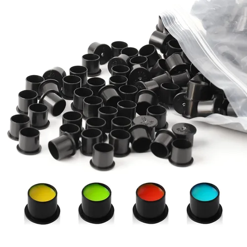 Vista 9 de Autdor - 1000 tapas de tinta para tatuaje, tazas con base de pigmento desechable, vasos de tinta de tatuaje de microblading, con base de pigmento