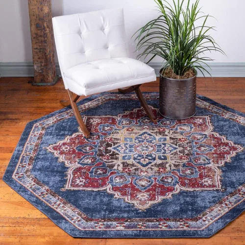 Vista 39 de Único Loom - Alfombra de la colección Utopia con estampado botánico vintage, tonos cálidos