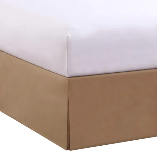 Vista 6 de Falda de cama de esquina dividida de 16 pulgadas, microfibra resistente a las arrugas y a la decoloración, tamaño matrimonial, color borgoña sólido