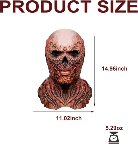 Vista 5 de MAKEATREE Halloween Vecna Mask Scary Demon Mask for Adult