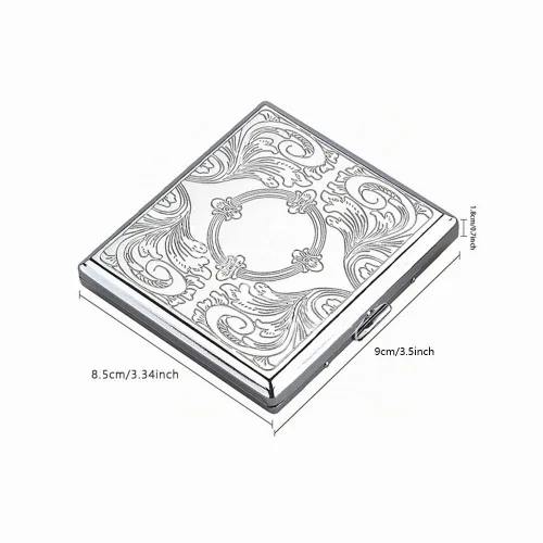 Vista 3 de Caja de cigarrillos de metal con capacidad para 20 cigarrillos para 3.307 in