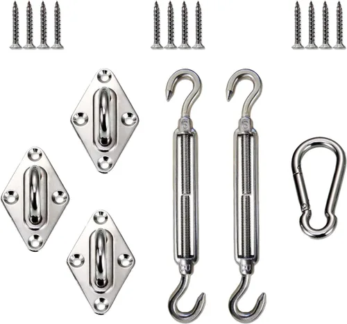 Vista 7 de E&K Sunrise - Abrazadera de anillo en D de 3 pulgadas de diámetro para toldo, accesorios de poste de vela, postes de soporte de toldo