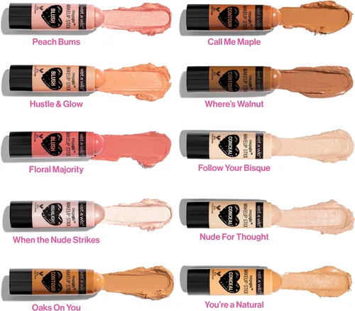 Vista 5 de Wet n Wild MegaGlo Conceal & Contour Highlighter Stick & MegaGlo - Barra de maquillaje para ocultar y contornear neutro, sigue tu bisque y MegaGlo