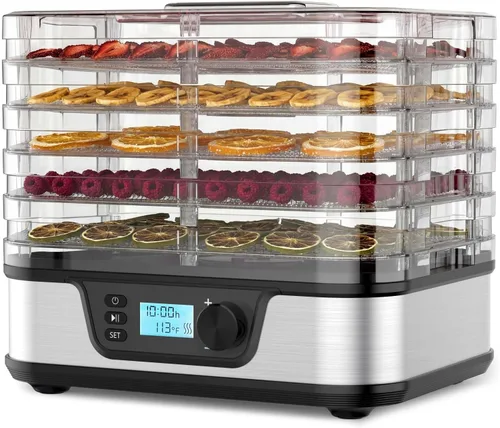 Vista 8 de Electactic Deshidratador de alimentos de 5 bandejas con temporizador de 72