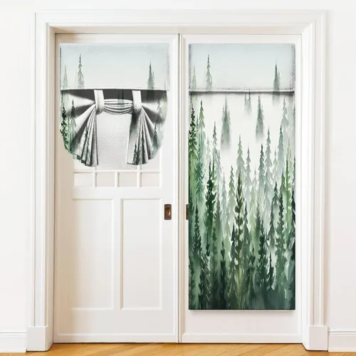 Vista 69 de Cortinas de puerta negras y rojas para ventanas de puerta, estampado de leopardo y cebra, cortinas de ventana para puerta de vidrio francesa