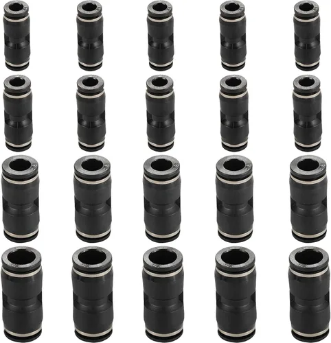 Vista 9 de 10 piezas neumáticas de empuje para conectar accesorios, unión de plástico PBT recto 1/2 "x 1/2" tubo OD conector rápido para el hogar compresor