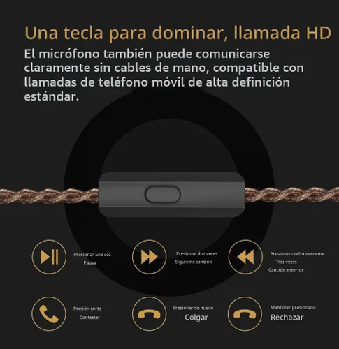 Vista 7 de CCA C12 Monitores intrauditivos, audífonos IEM HiFi estéreo híbridos 5BA+1DD con aislamiento de ruido con cable con cable desmontable sin enredos