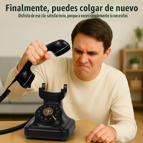 Vista 4 de Teléfono retro Bluetooth con altavoz, teléfono fijo Bluetooth, teléfono doméstico Bluetooth con alimentación recargable USB, llamadas manos libres