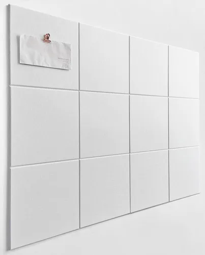 Vista 44 de Tabla de corcho alternativa de 24 x 36 pulgadas, paquete de 6 azulejos de pared de fieltro con pestañas adhesivas extraíbles seguras, tableros