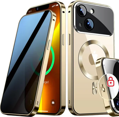Vista 32 de Funda magnética de privacidad para iPhone 13 Pro, protección completa de la cámara, color negro [Mechanical Lock][Compatible with MagSafe]