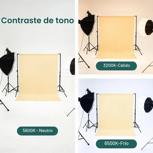 Vista 6 de Kate - Fondo de fotografía color crema sólido, fondo para fotos, color beige, 6 x 9 pies