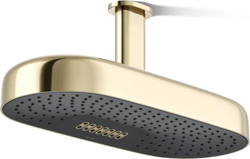 Vista 19 de KOHLER 26297-BL Statement™ Cabezal de lluvia oblongo, multifunción, 2.5 gpm, color negro mate