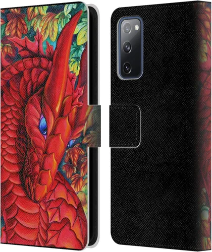 Vista 68 de Head Case Designs Officially Licensed Carla Morrow Galactic Entrancement Dragons Leather Wallet Case Compatible with Samsung Galaxy A07 4G