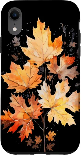 Vista 25 de Autumn Leaves Watercolor Art Fall Season Thanksgiving Case for iPhone 17