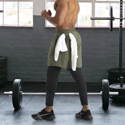 Vista 3 de WIRIST Workout Pants for Men, Gym Athletic Compression Pants Men, 2 in 1 Running Pants Men with Towel Loop