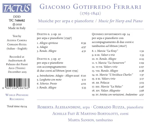 Vista 2 de Musiche Per Arpa E Pianoforte