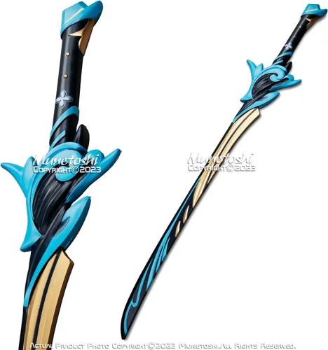 Vista 2 de 39.5 pulgadas de espuma Haran Geppaku Futsu Katana Samurai Sword Impact Video Game Anime Prop Cosplay disfraz