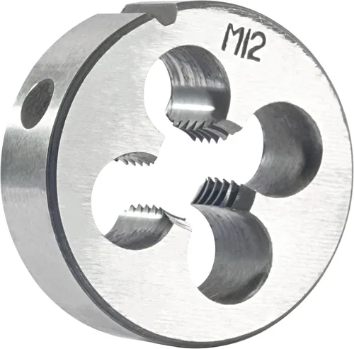 Vista 10 de M8 x 0,75 muere redondo métrico, rosca de máquina muere M8 x mano derecha de 2.5 ft m