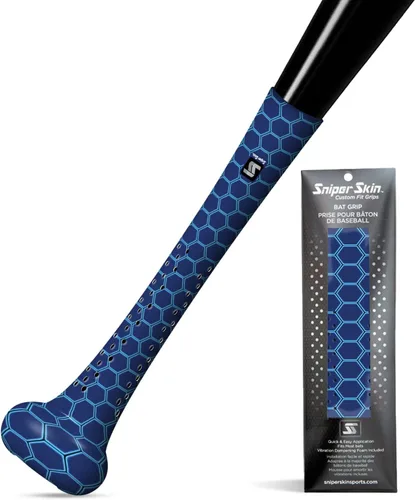 Vista 19 de SNIPER SKIN Baseball & Softball Bat Grip - Replacement Bat Grip Wrap - Easy to Install, Strong, Waterproof, Tacked for Performance Sombra negra