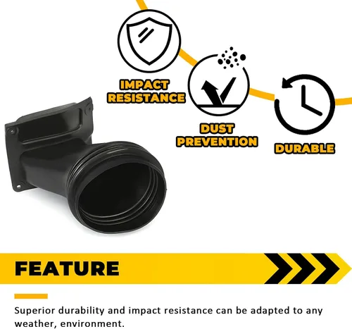 Vista 3 de KUAFU Tubo de entrada de aire compatible con Dodge Challenger 2015-2022 Reemplazo para tubo de entrada de aire de faros delanteros 77072385