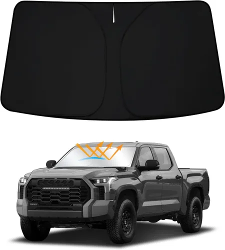 Vista 9 de D-Lumina - Parasol delantero Winshield para to-yota Tundra 2007-2021 Negro - Tundra 2007-2021