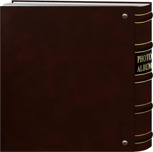 Vista 4 de Pioneer Photo Albums Álbum de fotos de 200 bolsillos encuadernado en anillo burdeos con detalles dorados para impresiones de 4 x 6 pulgadas
