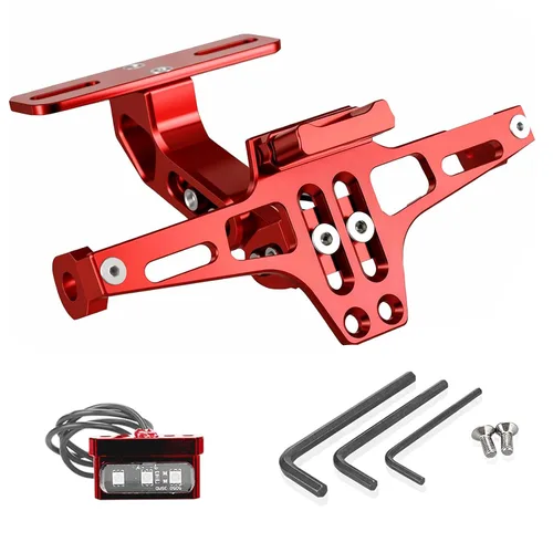 Vista 8 de LKV - Marco universal para placa de matrícula de motocicleta con luz LED