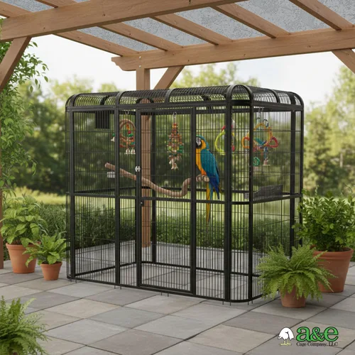 Vista 5 de A&E Cage Co WI8662 - Pajarero para loros, 86 x 62 x 79 pulgadas