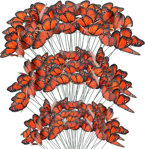 Vista 12 de Augshy 50 piezas de decoración de libélula artificiales, estacas de jardín de libélula 3D