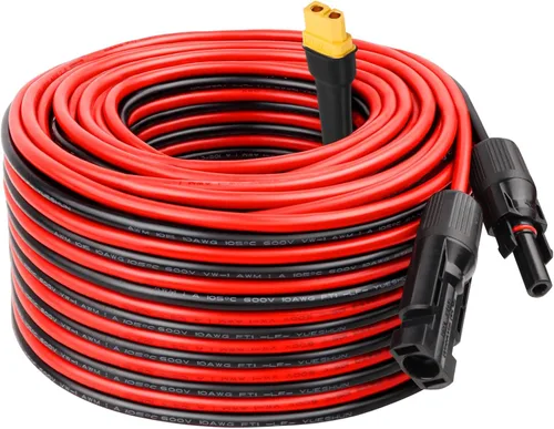 Vista 15 de MOOKEERF Cable de extensión solar a XT60 10AWG 3FT conector solar a XT60 Cable adaptador para panel solar a estación de energía portátil Generador