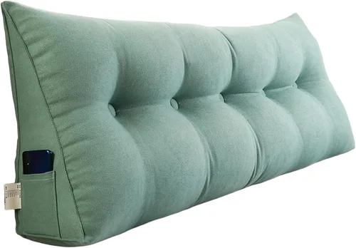 Vista 8 de Almohada triangular para cabecero individual, almohada de cama de cuña para respaldo, almohada de lectura, respaldo de posicionamiento de apoyo
