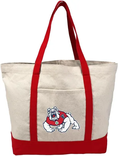 Vista 271 de Campus Lab Bolsa de lona con logotipo primario colegiado con bolsillo externo, bolsa de hombro reutilizable para ir de compras, playa Águilas A&m