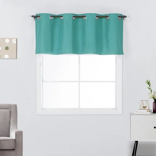 Vista 24 de Rooney Cortinas cortas negras para ventana, cortinas opacas con aislamiento con ojales, para cocina, sótano, oficina, 2 piezas, 30 x 36 pulgadas por