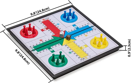 Vista 3 de Juego de ludo magnético y plegable, 9.75 in