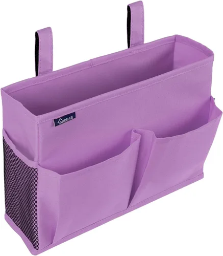 Vista 57 de Surblue Organizador de cama colgante para mesita de noche, bolsa de almacenamiento con bolsillo para literas y camas de hospital, habitaciones