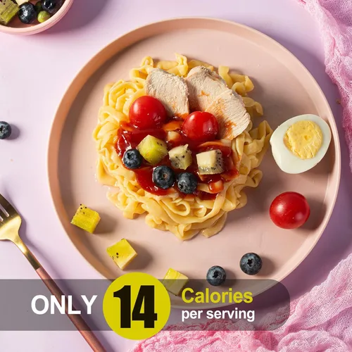 Vista 9 de Hethstia Fideos de Konjac con Fibra de Avena, Fettuccine Shirataki Keto Bajo en Carbohidratos, Pasta de Konjac Sin Gluten, Vegana, Sin Azúcar, Baja