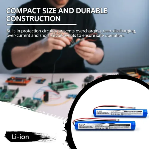 Vista 5 de Paquete de 2 baterías recargables de iones de litio de 3.7 V 4000 mAh con cable JST XH2.54/2P conector para juguetes electrónicos de bricolaje