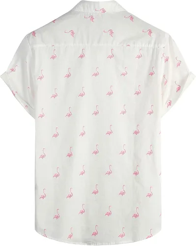 Vista 2 de VATPAVE - Camisas hawaianas de 100% algodón para hombre, de manga corta, con botones, para playa, camisas de verano casuales