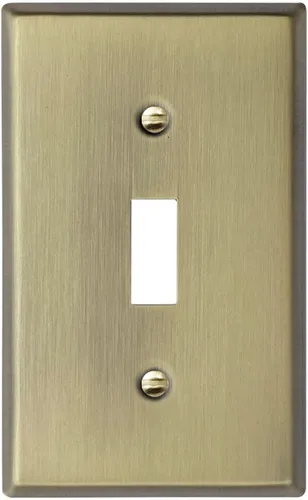 Vista 42 de Rio Salto BRASS Signature Collection MIDSIZE - Placa de pared de metal dorado para interruptor de luz o cubierta de tomacorriente, placa de pared