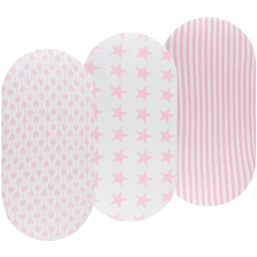 Vista 10 de Onacosht Juego de Sábanas de Moisés de 3 Piezas para Bebé Niño, Sábana Bajera Ajustable de Jersey Punto Suave Elástico Universal para Colchón