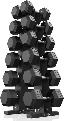Vista 17 de Hex Dumbbell Sets with Rack, 85-560lb Dumbbell Weight Set & Storage Rack